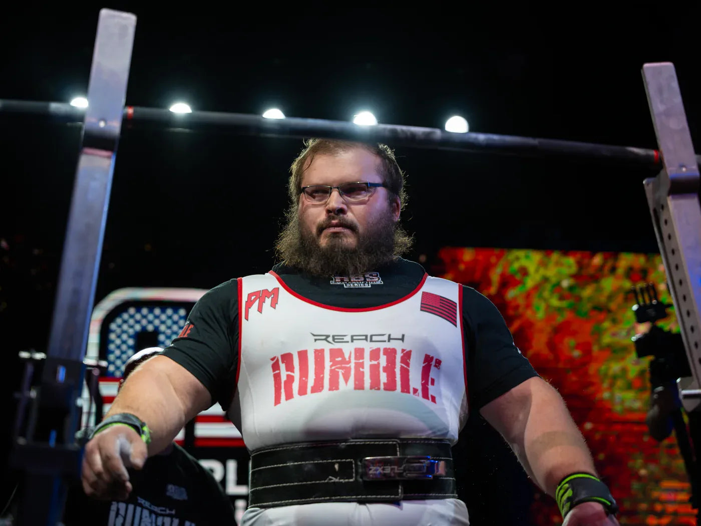 SuppDawg strength athlete on a powerlifting platform