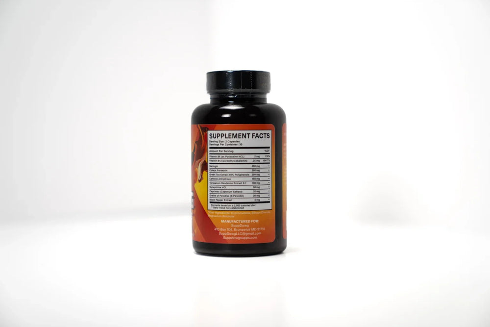 HotDawg bottle showing its Supplement Facts panel