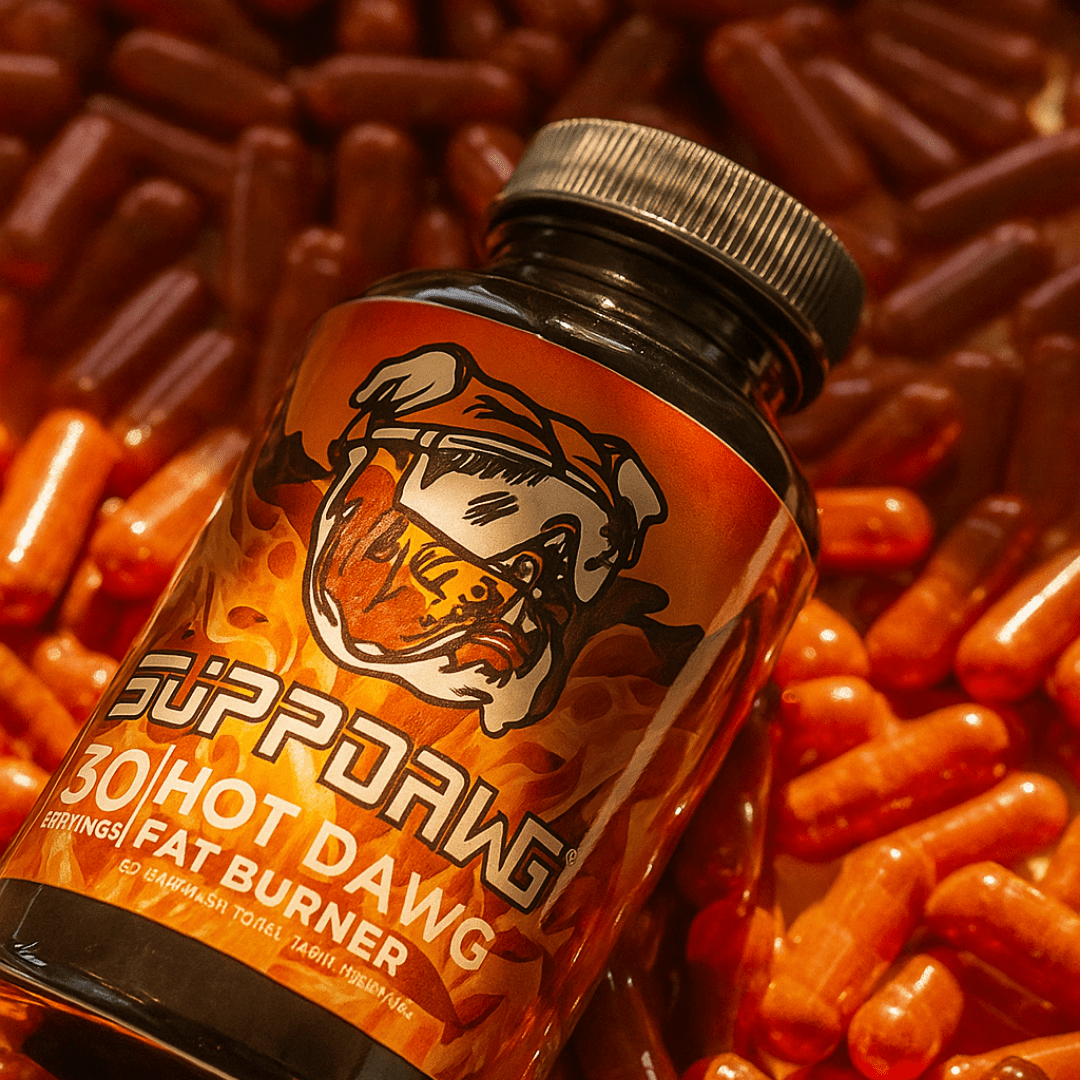 HotDawg thermogenic support formula ingredients and product graphic