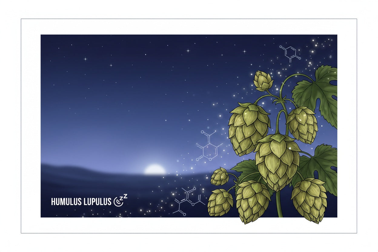 Humulus Lupulus hops illustration