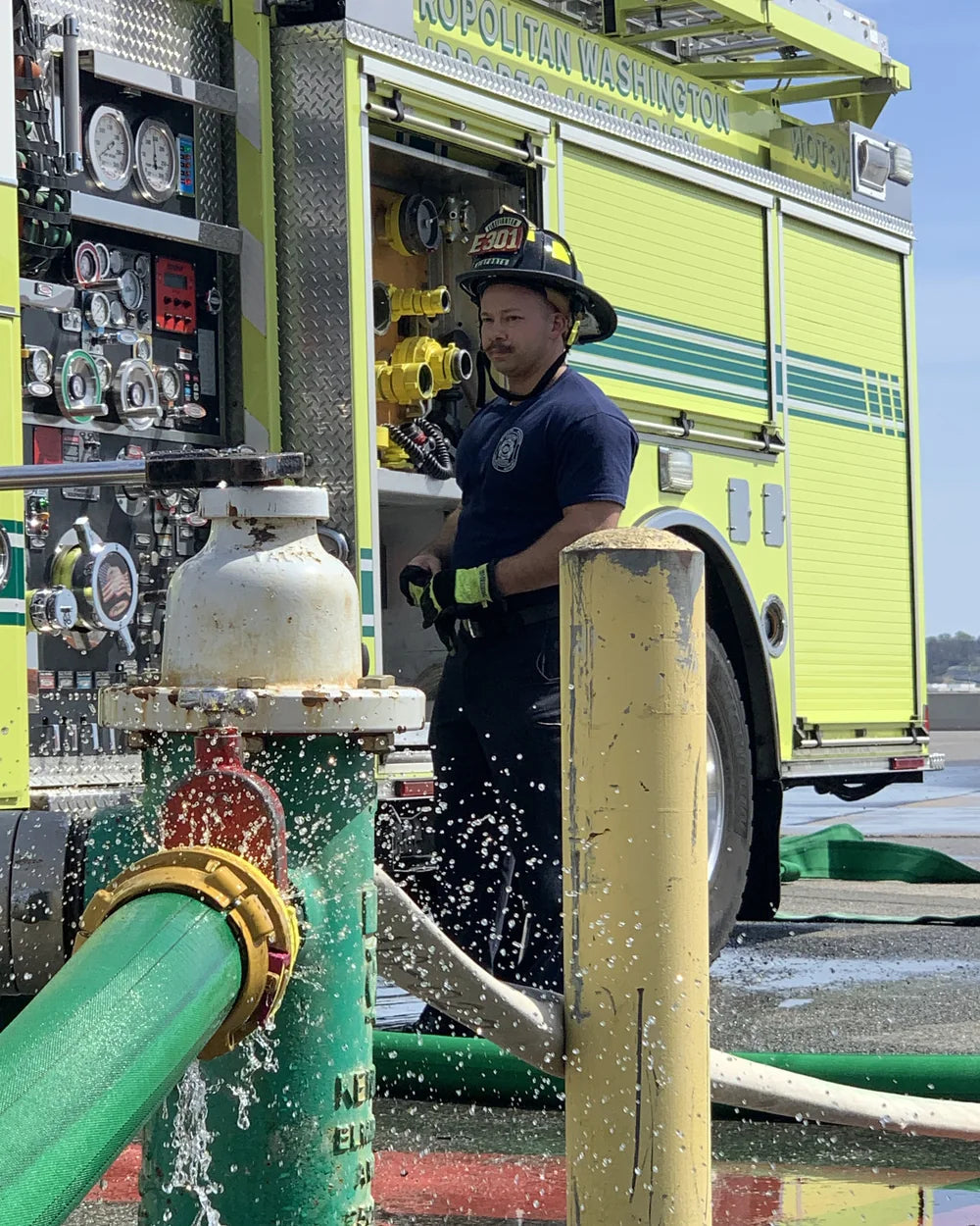 SuppDawg founder Chris Northern working as a career firefighter