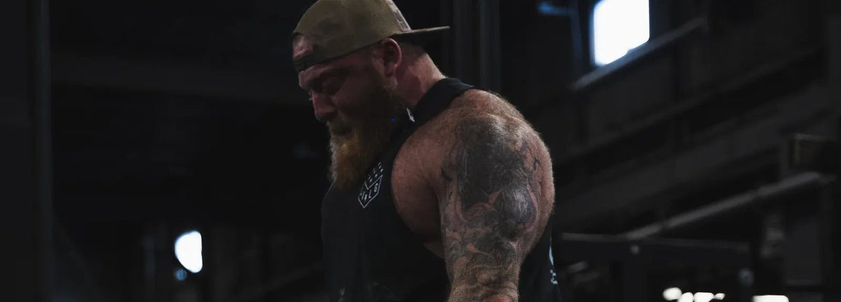 SuppDawg strength athlete focusing in the gym
