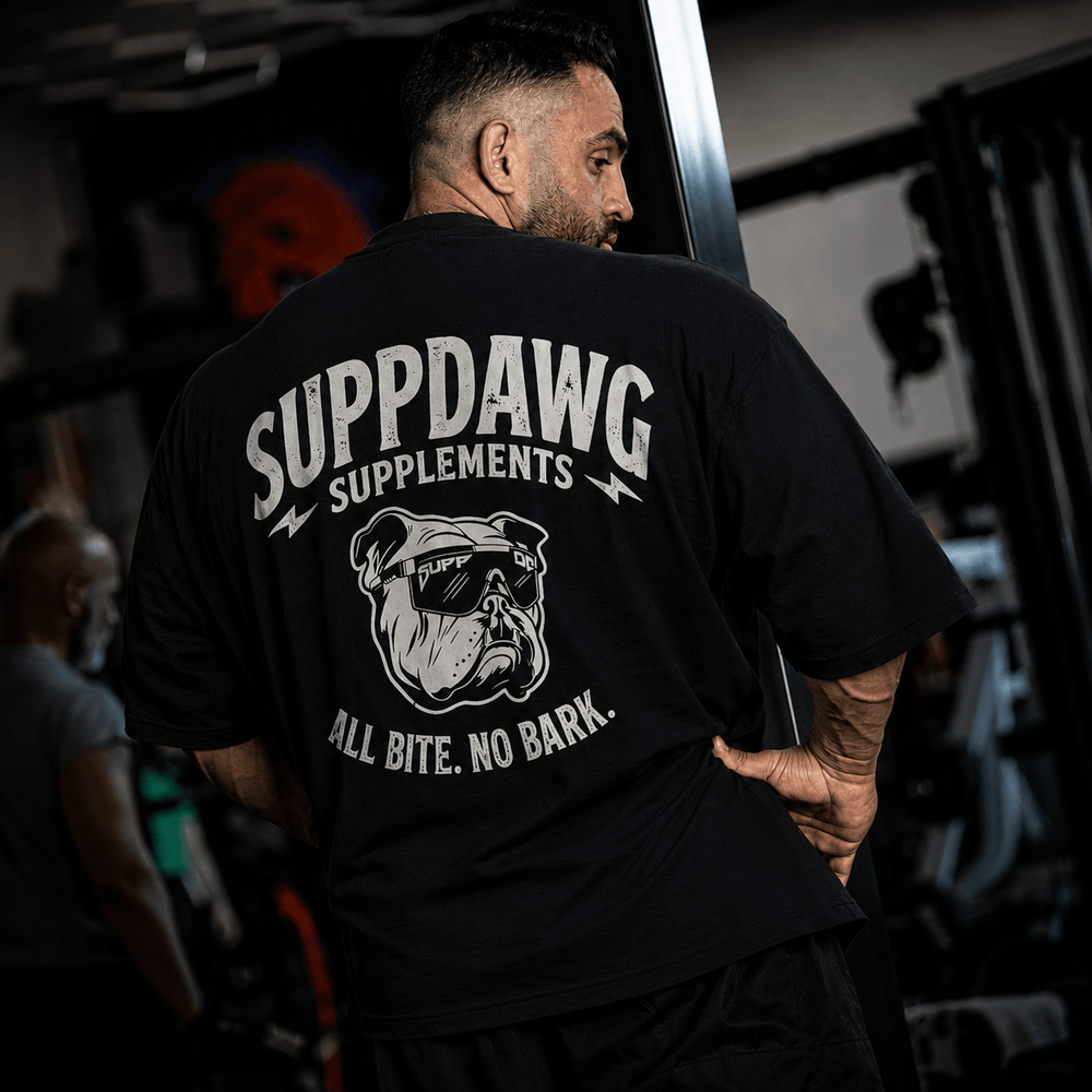 Charcoal SuppDawg Built Different heavyweight T-shirt