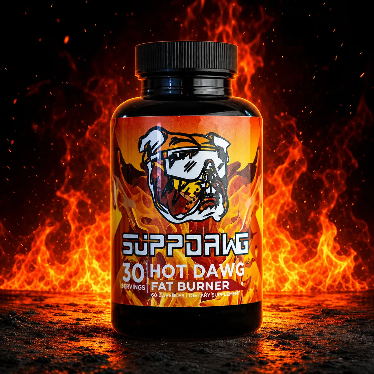 HotDawg Thermogenic and Energy Support supplement container