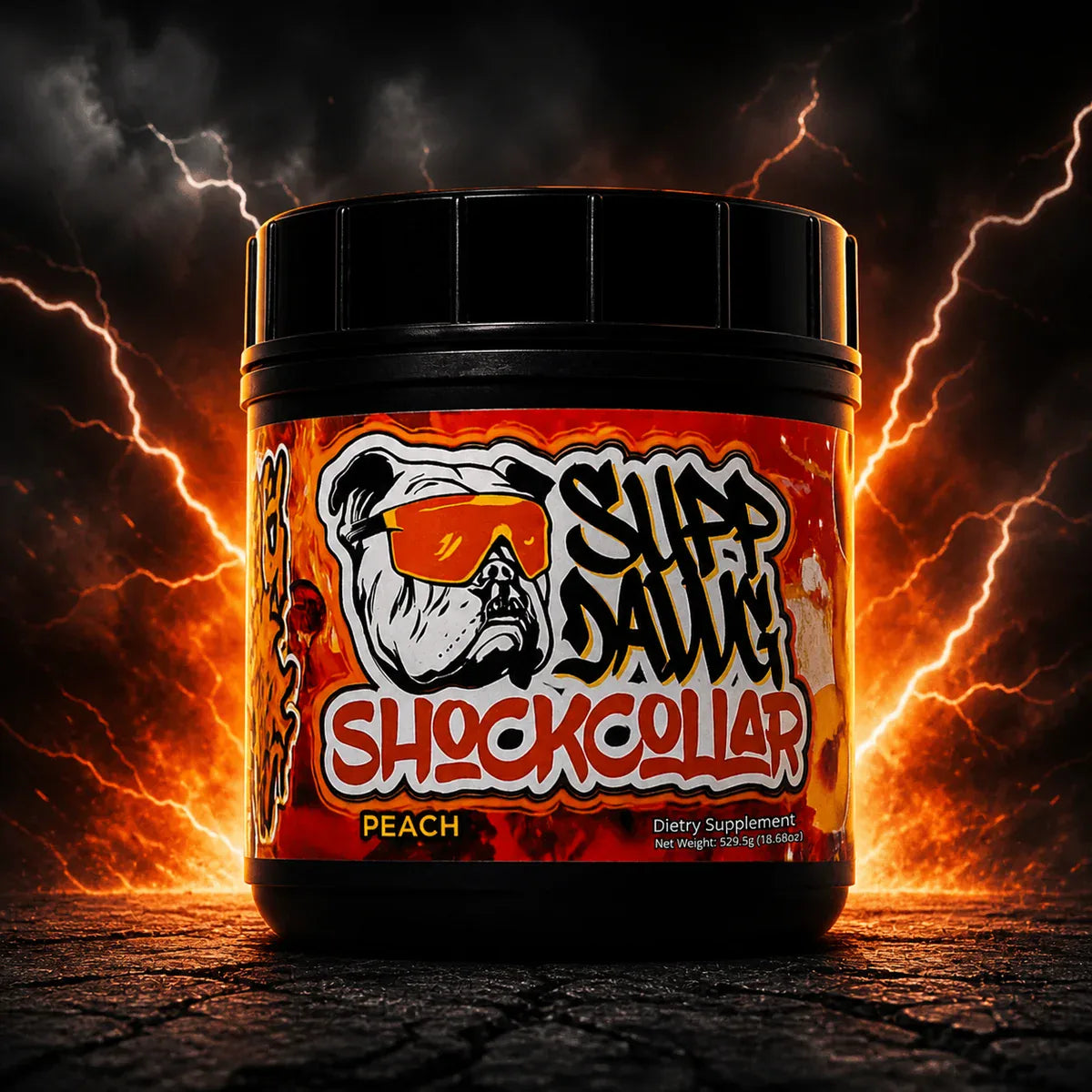 Shock Collar Peach high-stim pre-workout